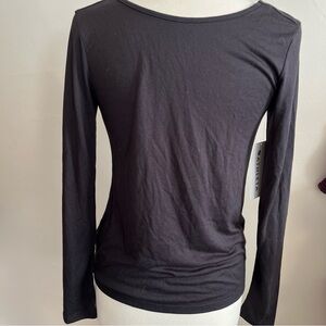 Athleta NWT -Waterfall Draped Knot Front Tee Size S Long Sleeve With Leggings!